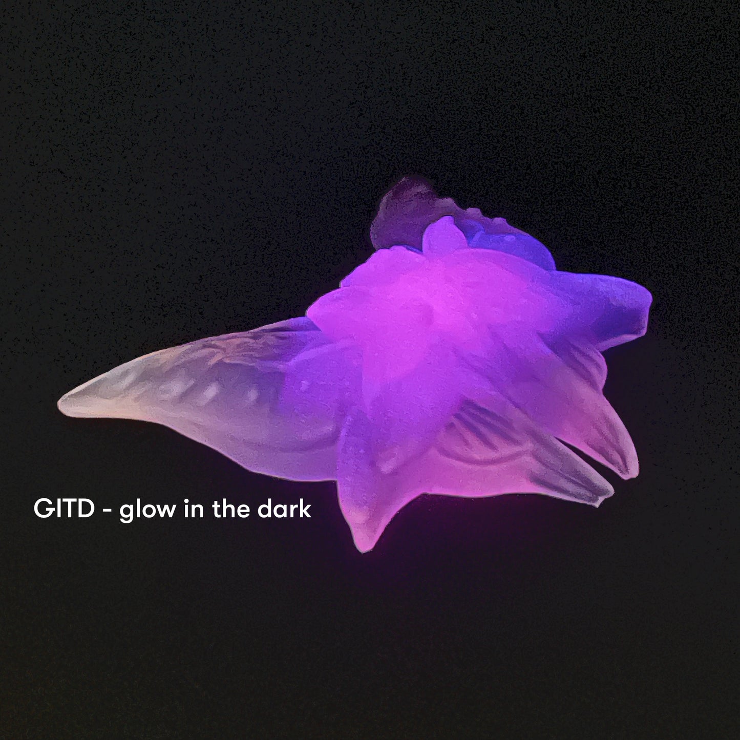 Clarice - Size Small - Medium+ Firmness (Near Clear, GITD + UV reactive)