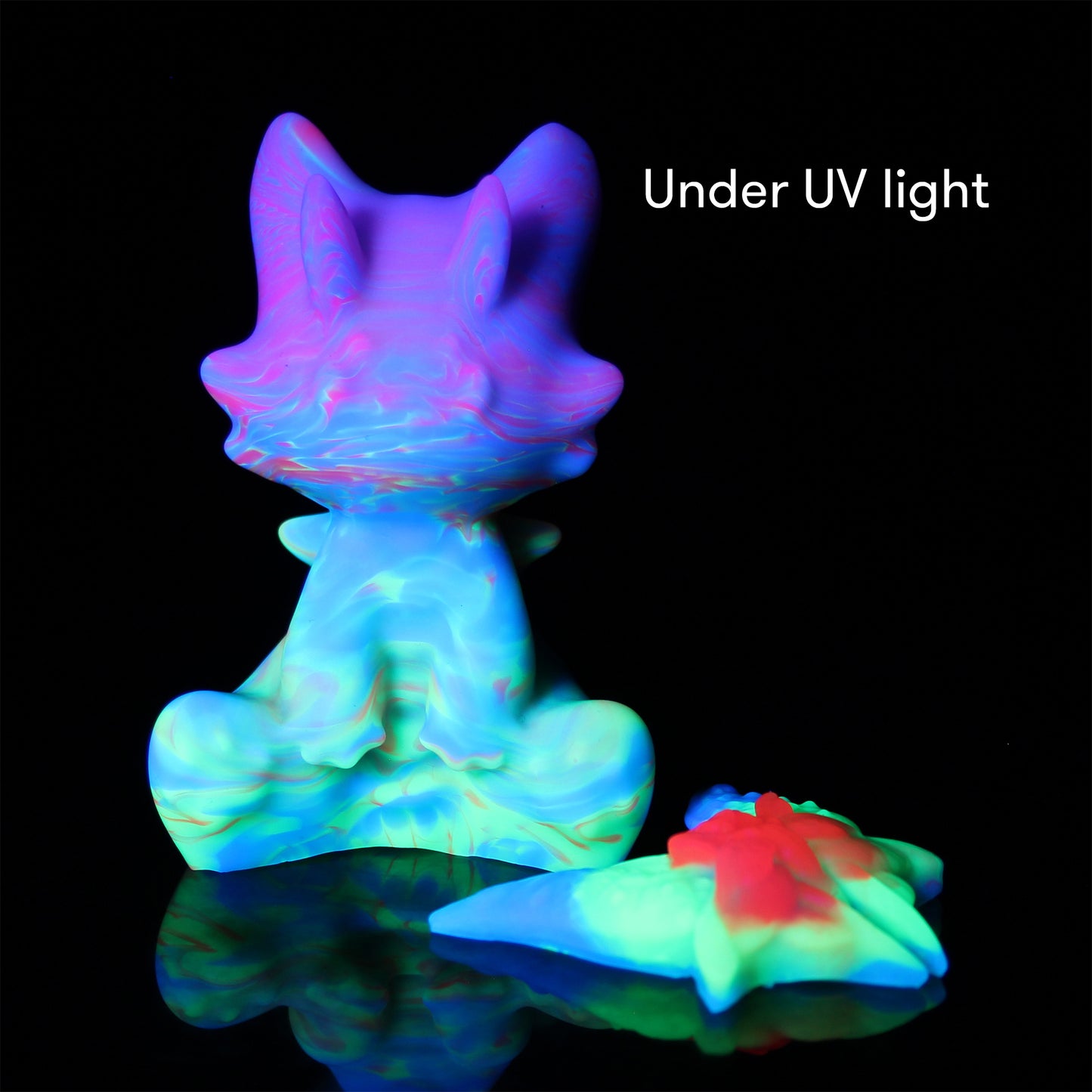 Familiar the Kitten Squishy - Size Large - Soft & Squishy (UV reactive) + Tiny Clarice