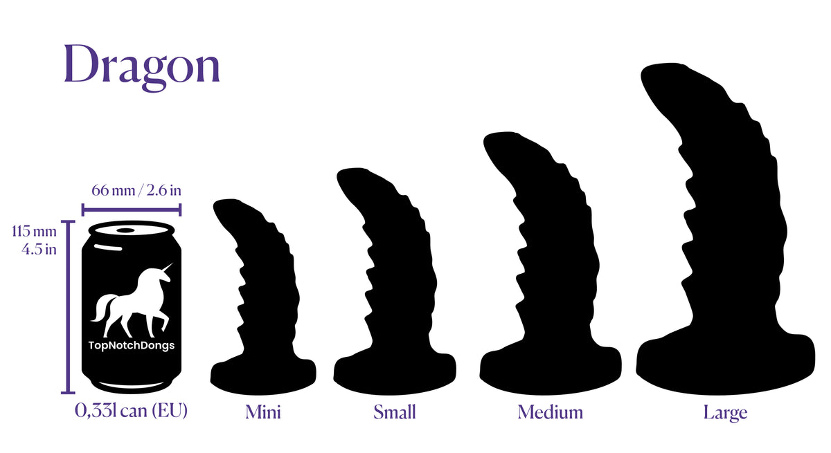 Dragon Fantasy Dildo - Customize Size, Colors and Firmness